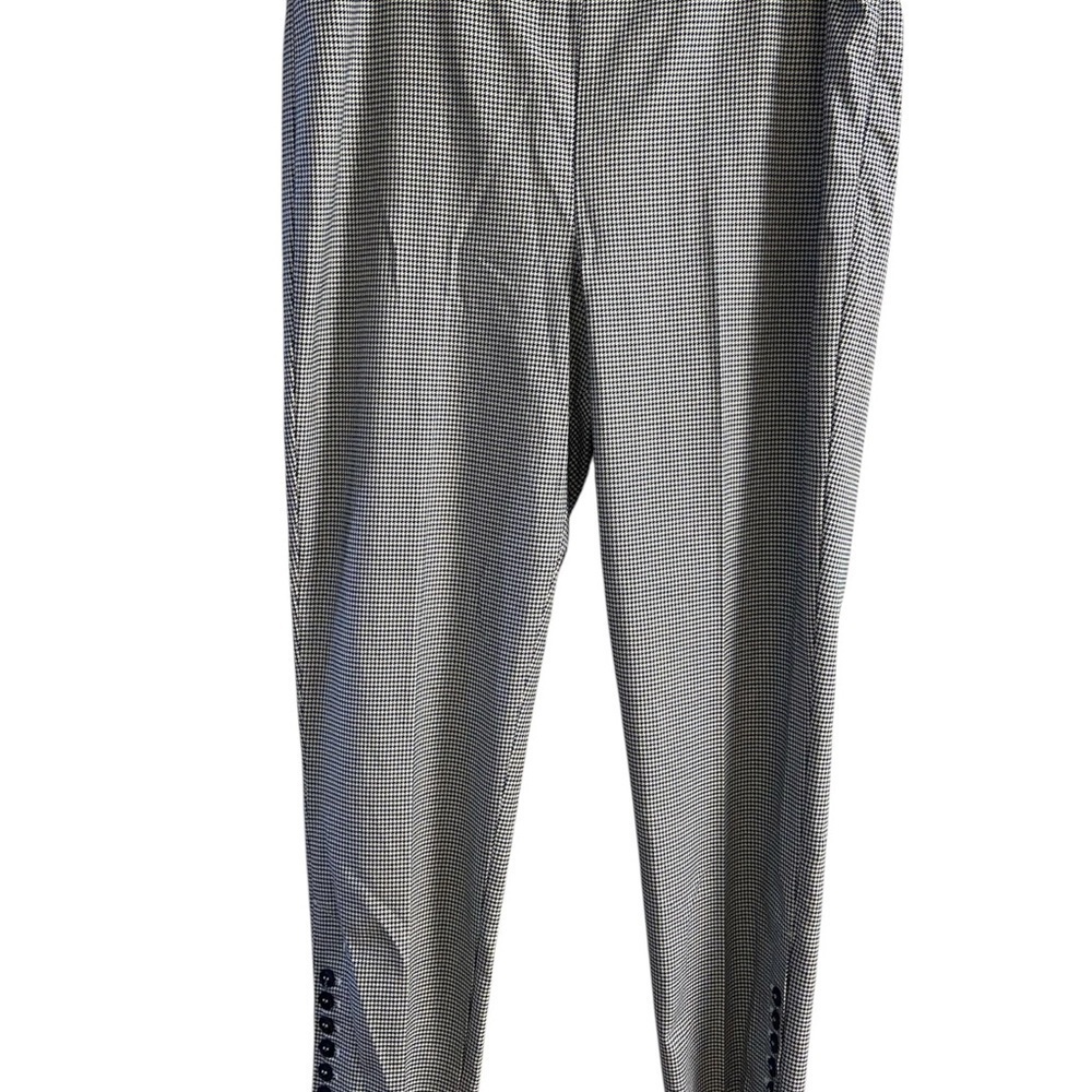Talbots Chatham Black and White Patterned Dress Pants Sz 14 NWT